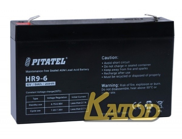 PITATEL HR9-6, 6V 9Ah