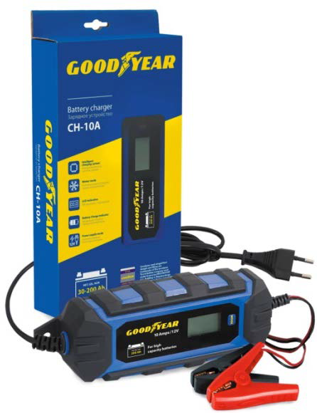 Автоматическое зарядное устройство GOODYEAR CH-10A (12В, 10А, 160Вт)